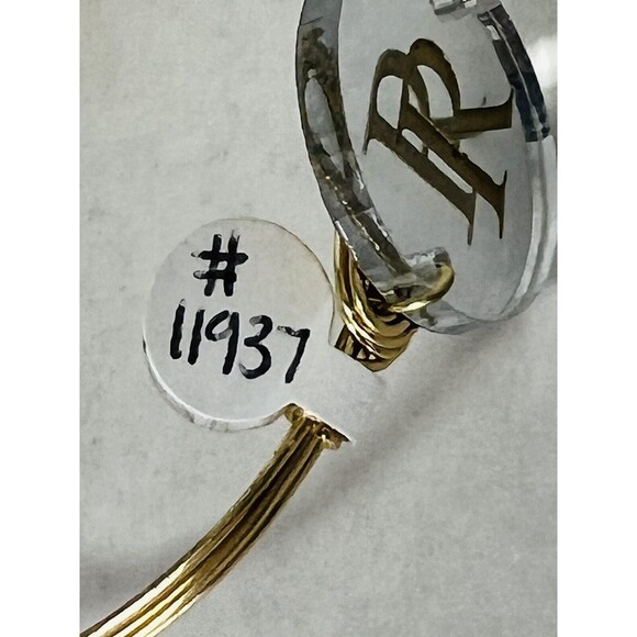 Moon & Lola “R” Wired Bangle Bracelet Mirrored New with Tags Retail $36 - Picture 3 of 7
